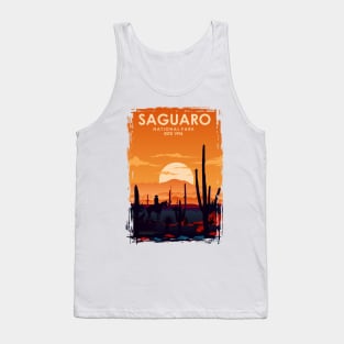 Saguaro National Park Vintage Minimal travel poster Tank Top